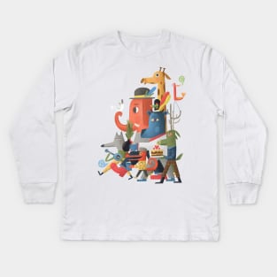 The animal parade Kids Long Sleeve T-Shirt